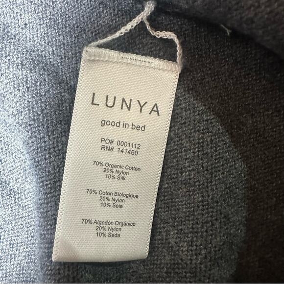 Lunya Gray Wide Leg Relaxed Pants Organic Cotton Silk Blend NEW - Picture 6 of 6